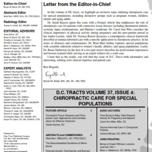 37-4: Chiropractic Care for Special Populations